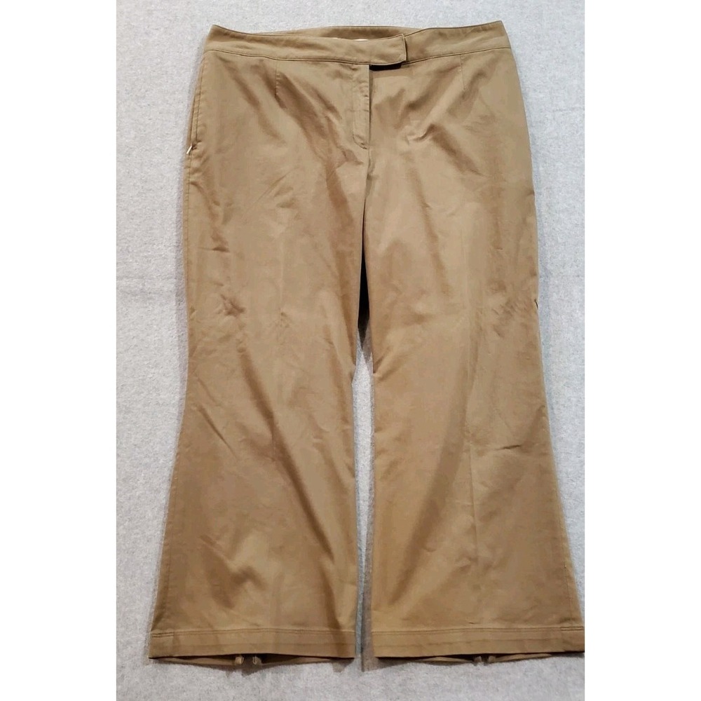 Nike Golf Pants Women's 16 Brown Dri-Fit Stretch Performance Zipper‎ Pockets